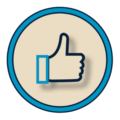 Hand displaying a thumbs up or 'Like' icon, symbolizing social media, positive engagement, and building influence.
